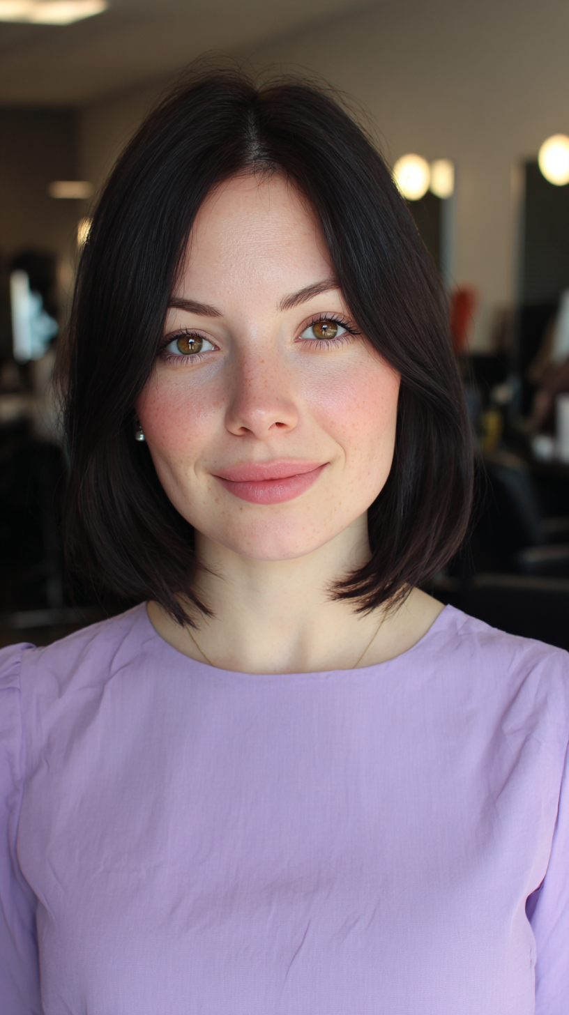 Chic Textured Lob with Soft Face Framing
