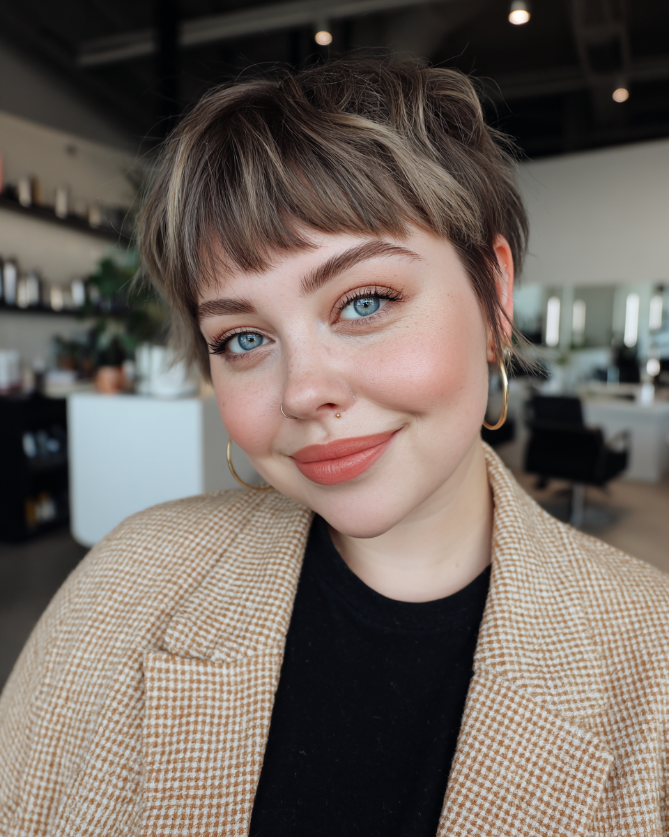 Chic Textured Pixie with Subtle Bangs