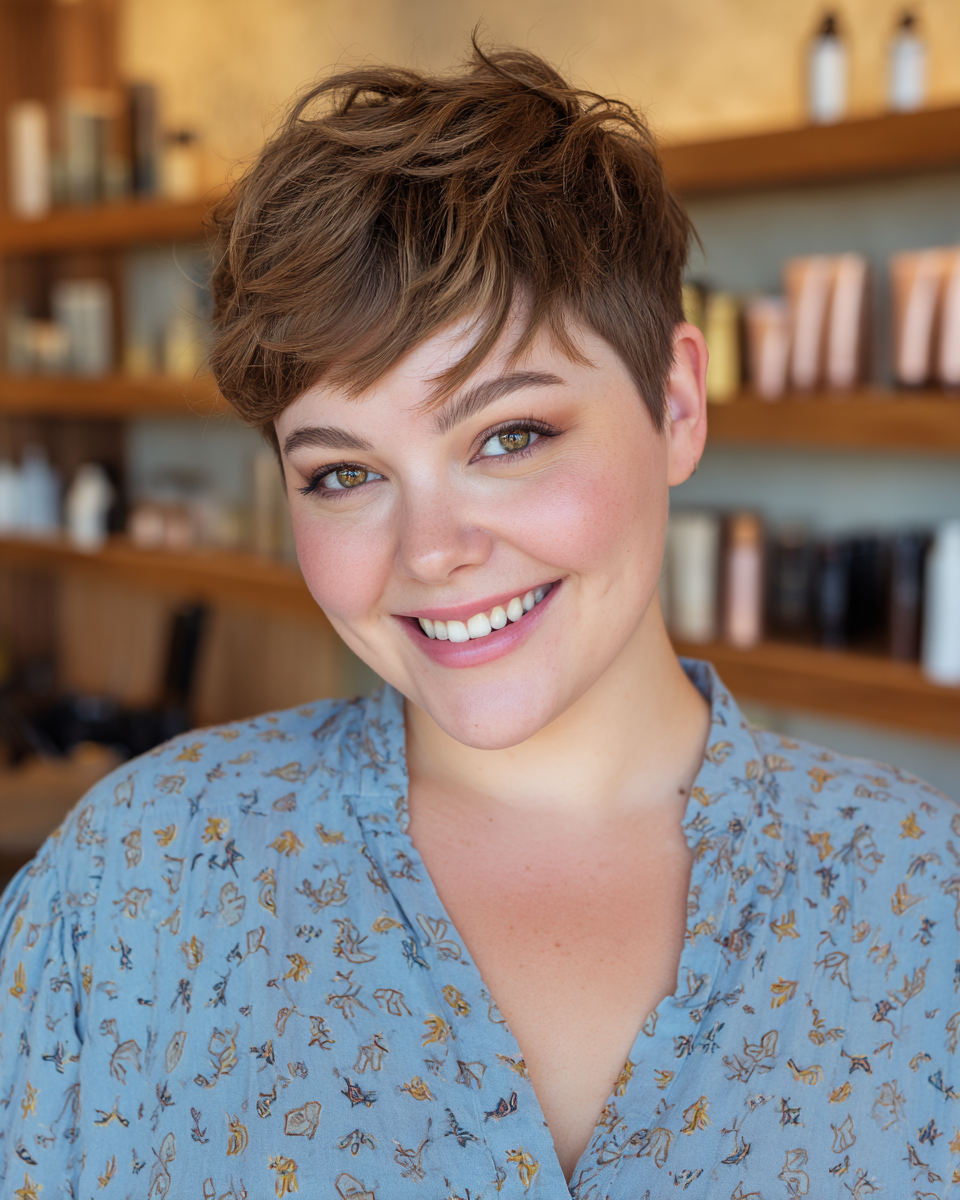 Chic Textured Short Pixie with Subtle Layers