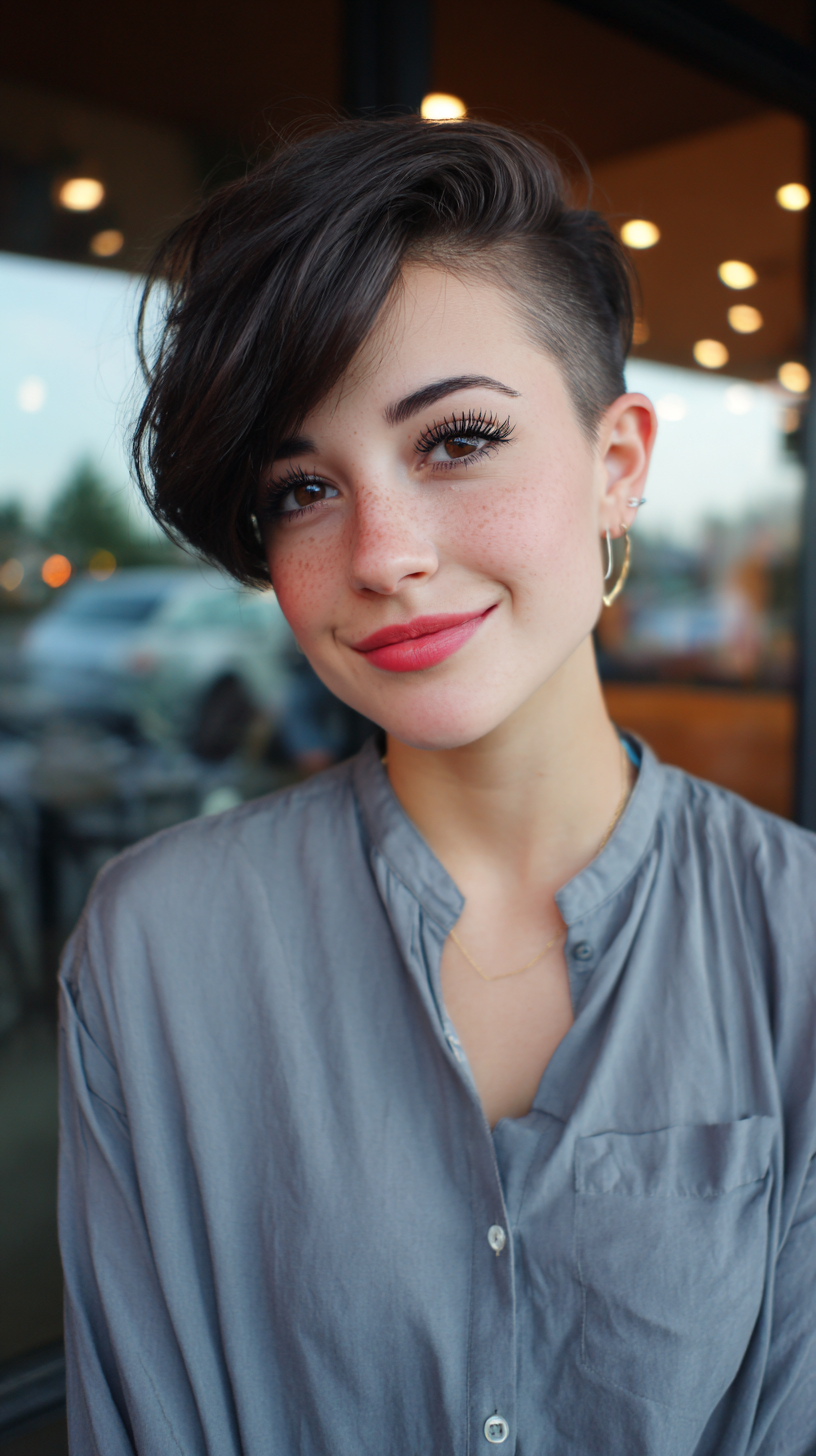 Chic Textured Undercut with Soft Layers