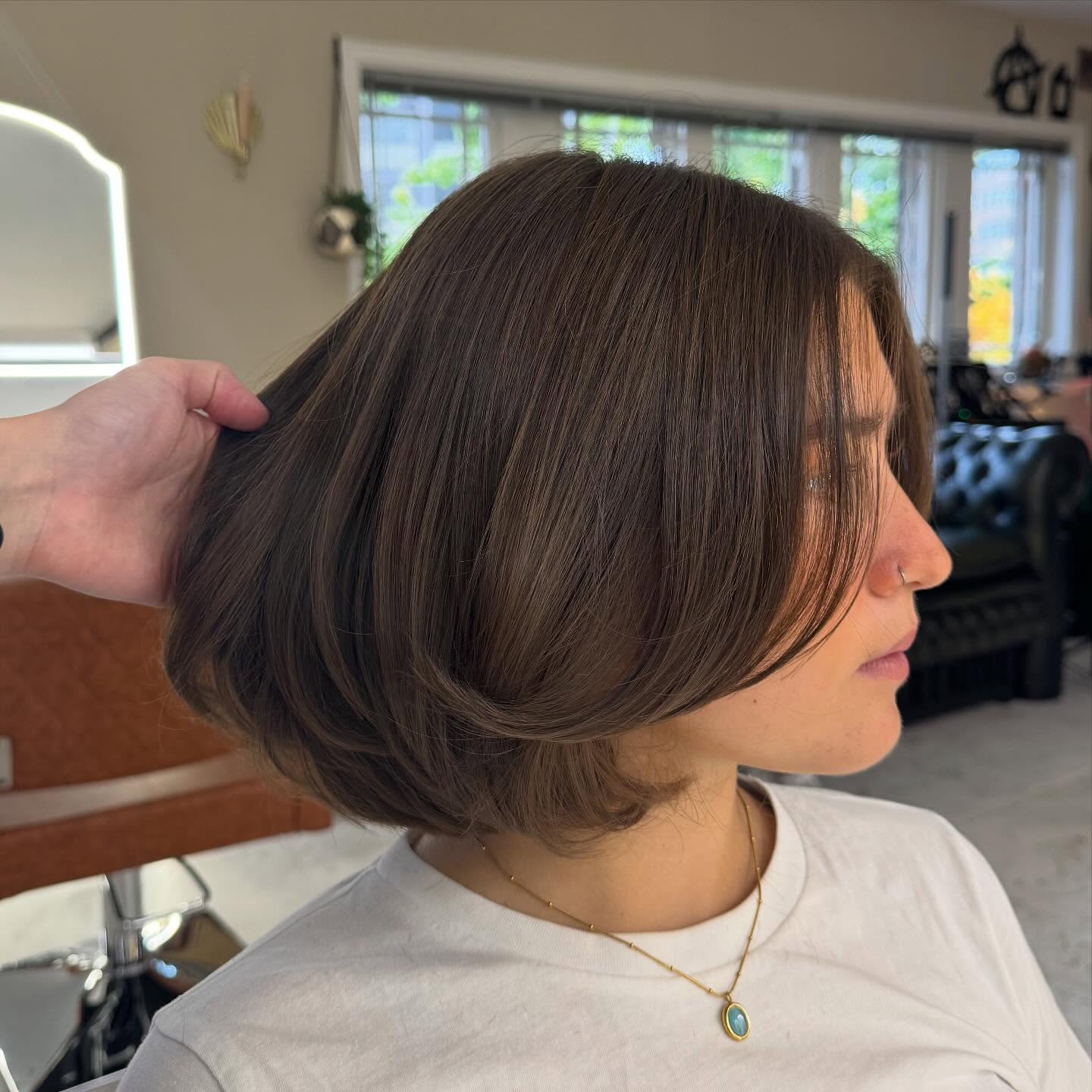 Classic Chestnut Layered Bob