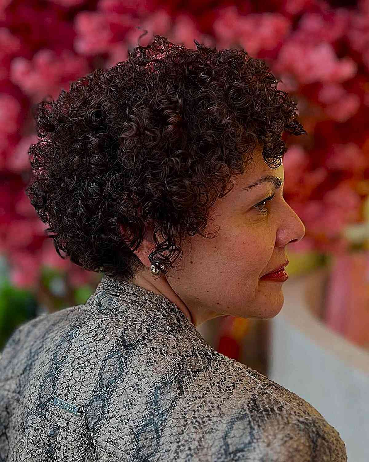 Cute Short Curly Hairstyle for Older Ladies