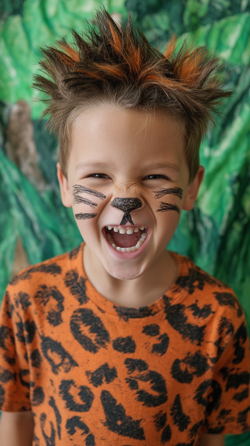 Dynamic Tiger Stripe Fauxhawk for Boys