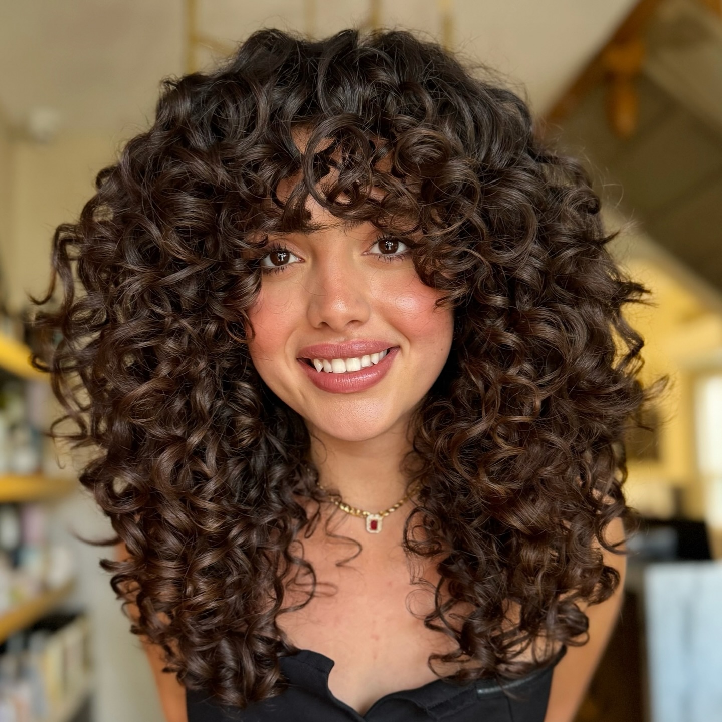 Luxurious Deep Chocolate Curly Cascade
