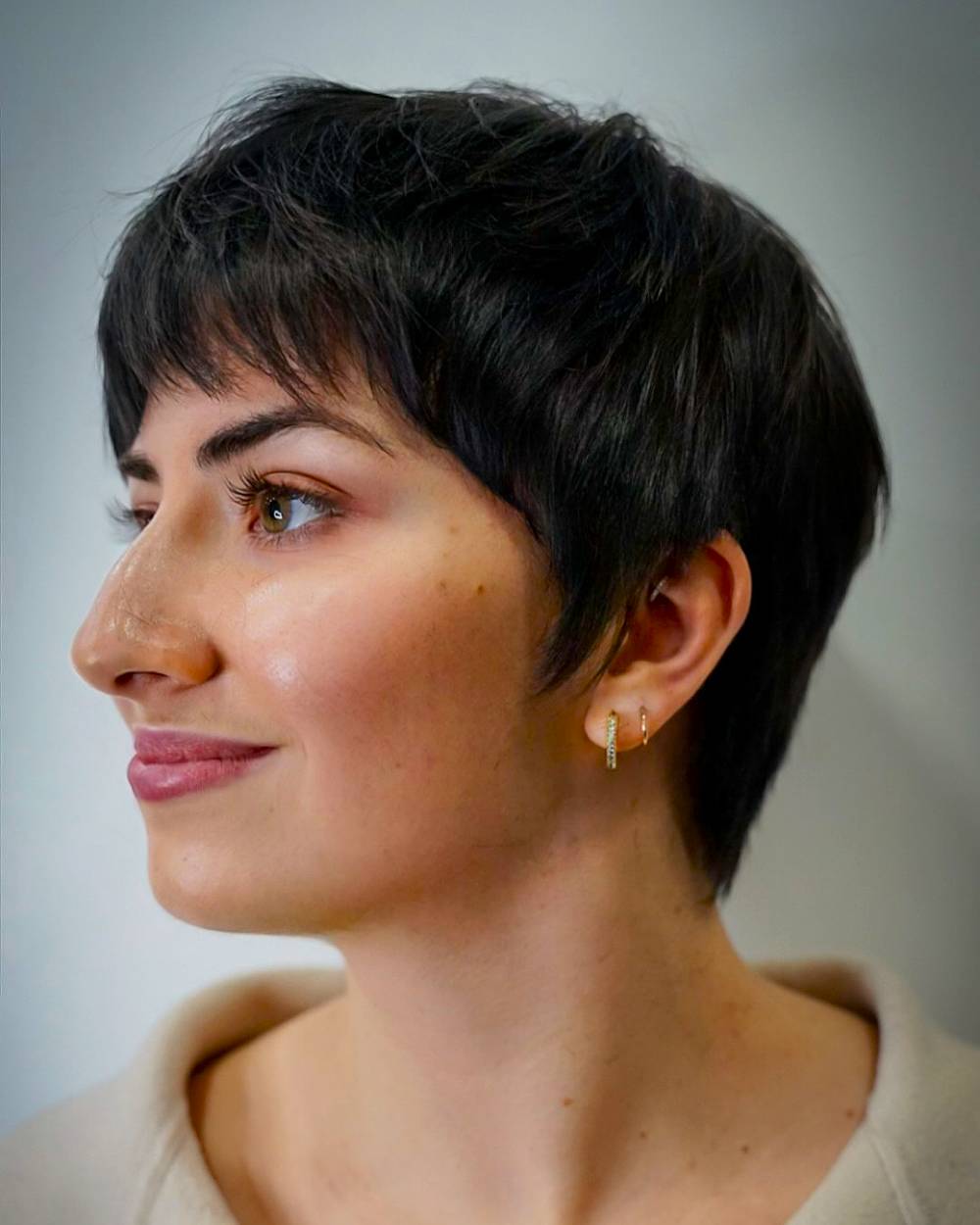 Modern Textured Pixie with Soft Fringe
