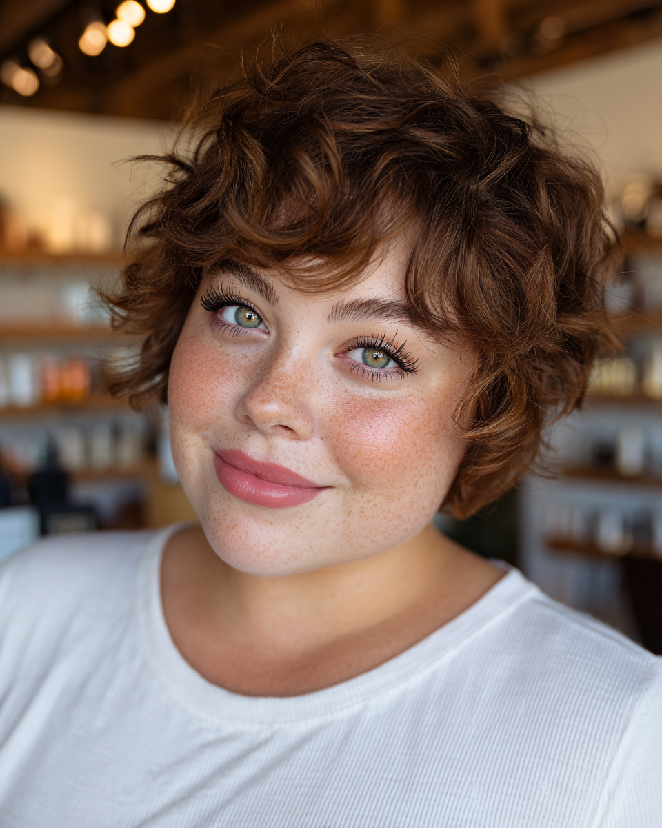 Playful Curly Crop with Soft Layers