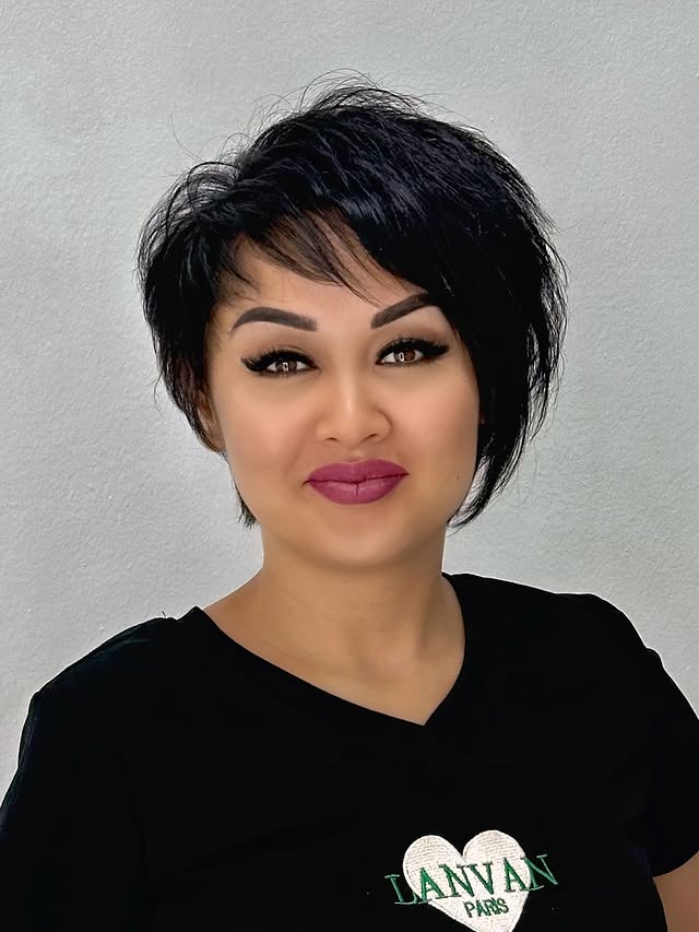 Polished Side-Swept Pixie with Textured Fringe