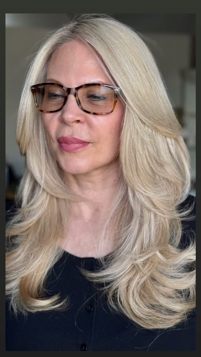 Silky Blonde Feathered Layers