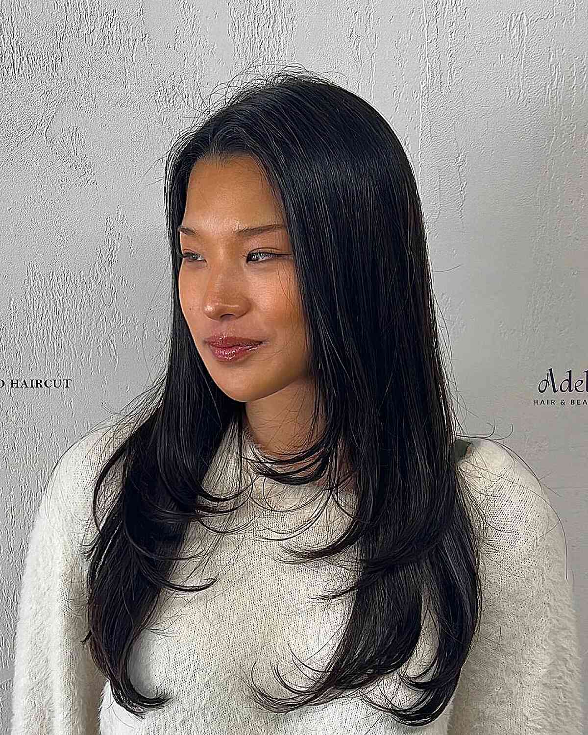 Sleek Layered Long Hair with Face-Framing Layers