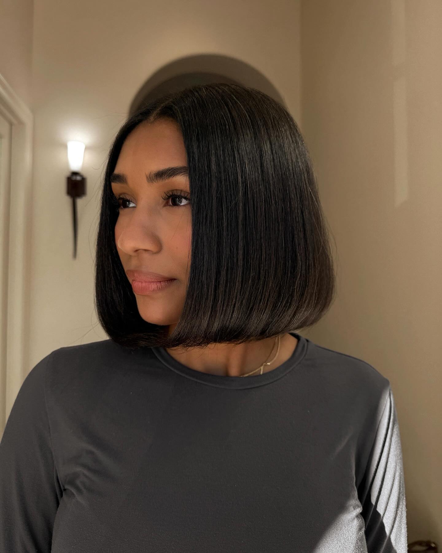 Sleek Midnight Bob with Underturned Tips