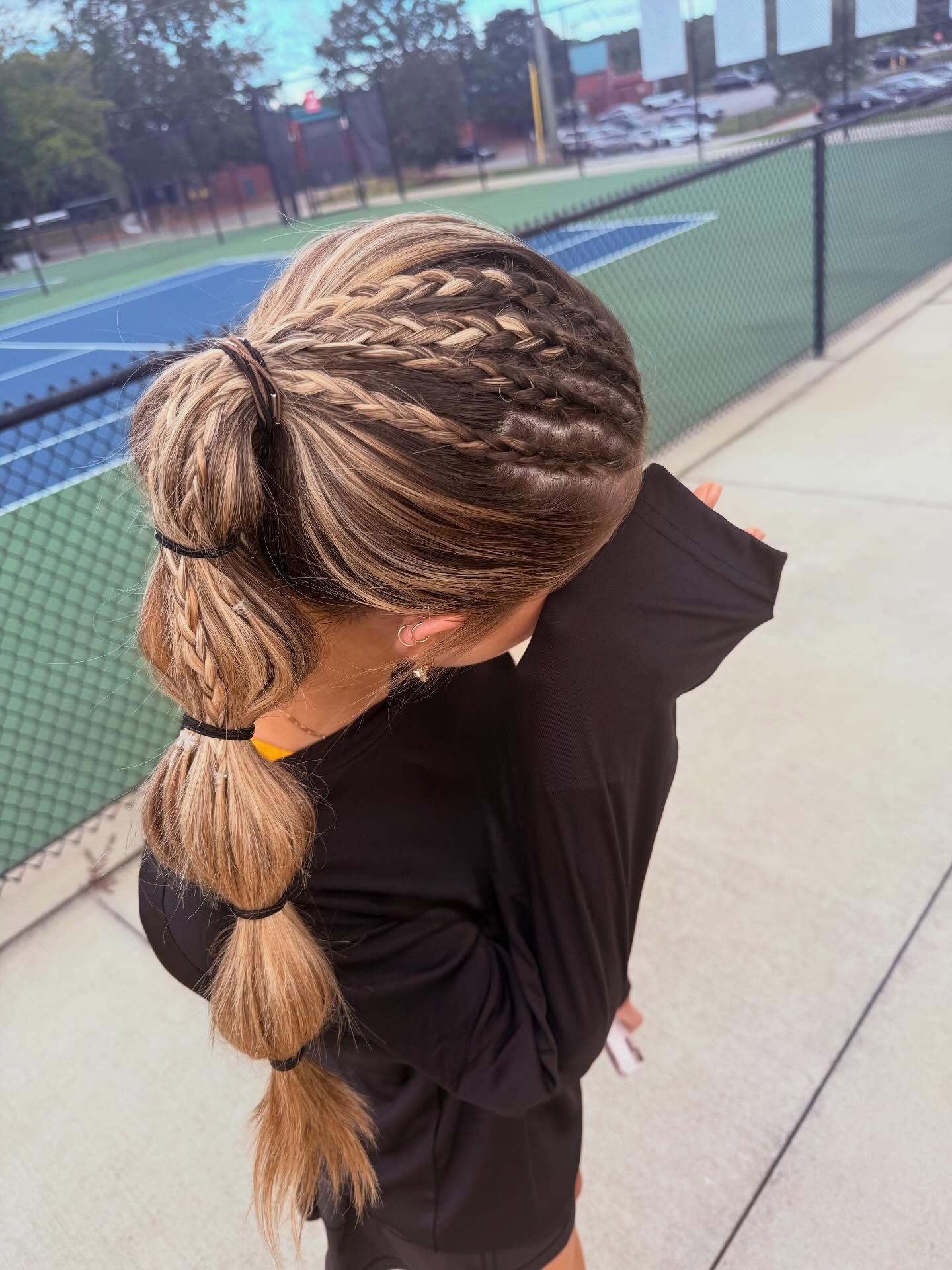 Sporty-Fishtail-Braid-with-Intricate-Crown