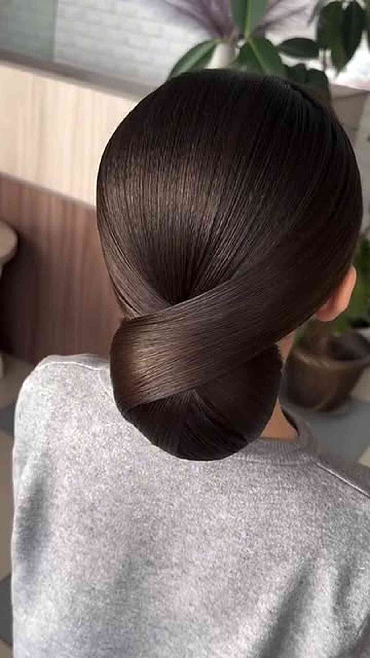 Stylish Twisted Low Bun