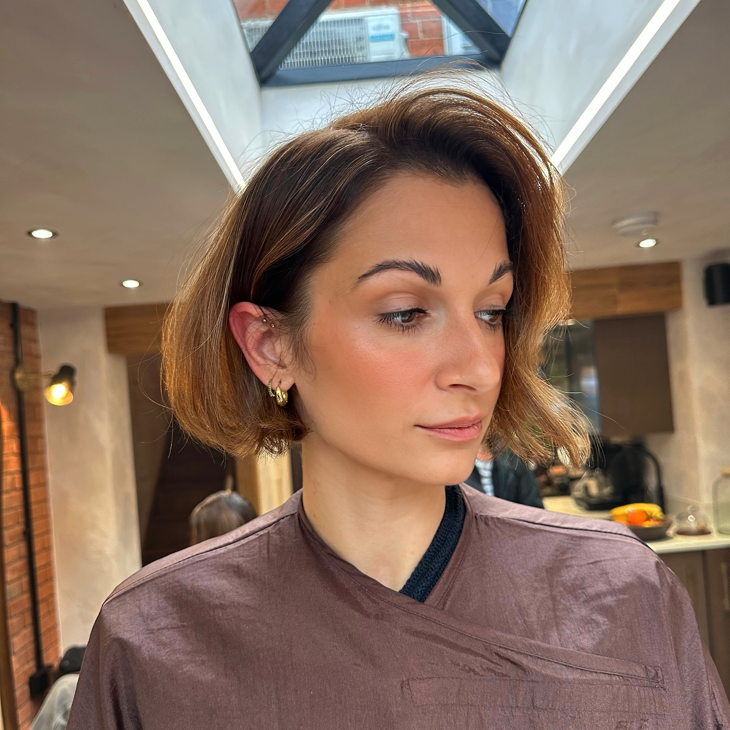 Subtle Chestnut Tousle with Graduated Layers