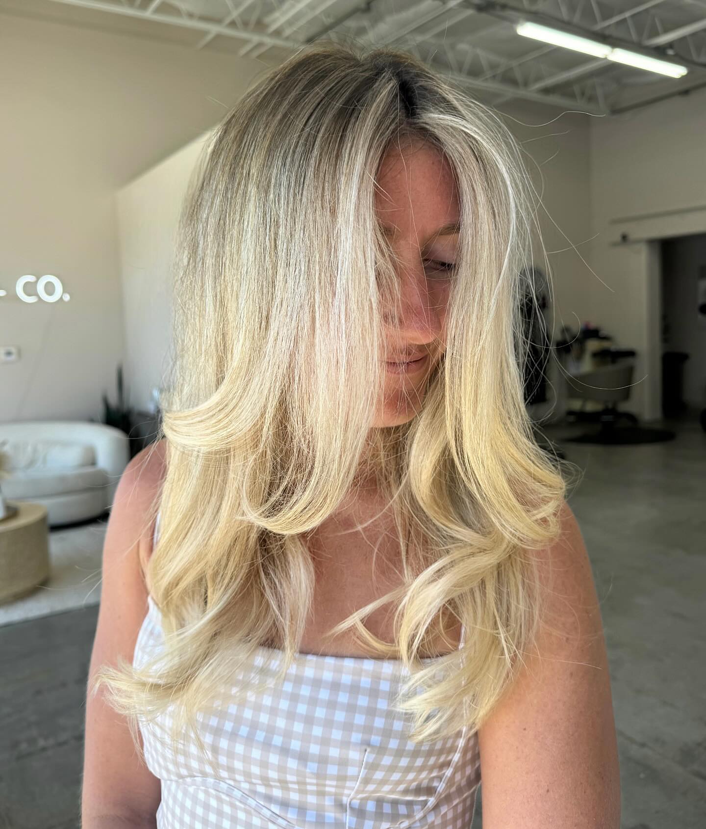 Subtle Golden Ombre with Soft Waves