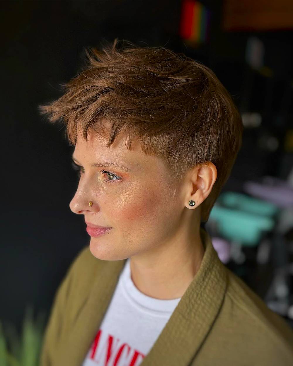 Textured Short Crop with Effortless Layers