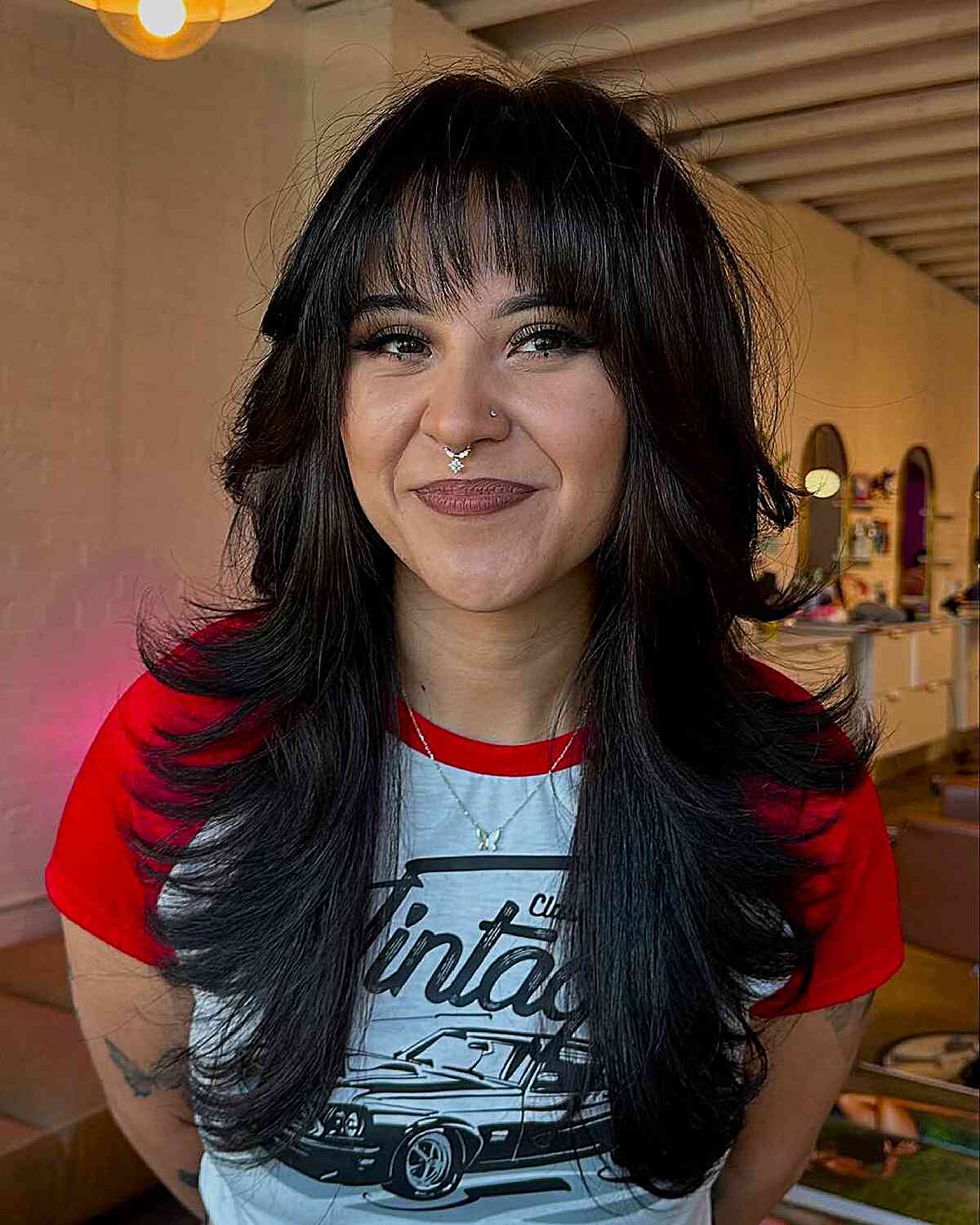 Textured Wolf Cut with Face-Framing Layers