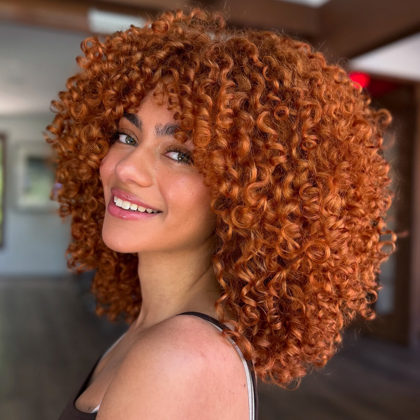 Vibrant Auburn Curly Volumizer
