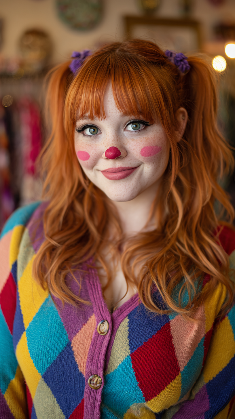 Vibrant Layered Pigtails with Playful Texture