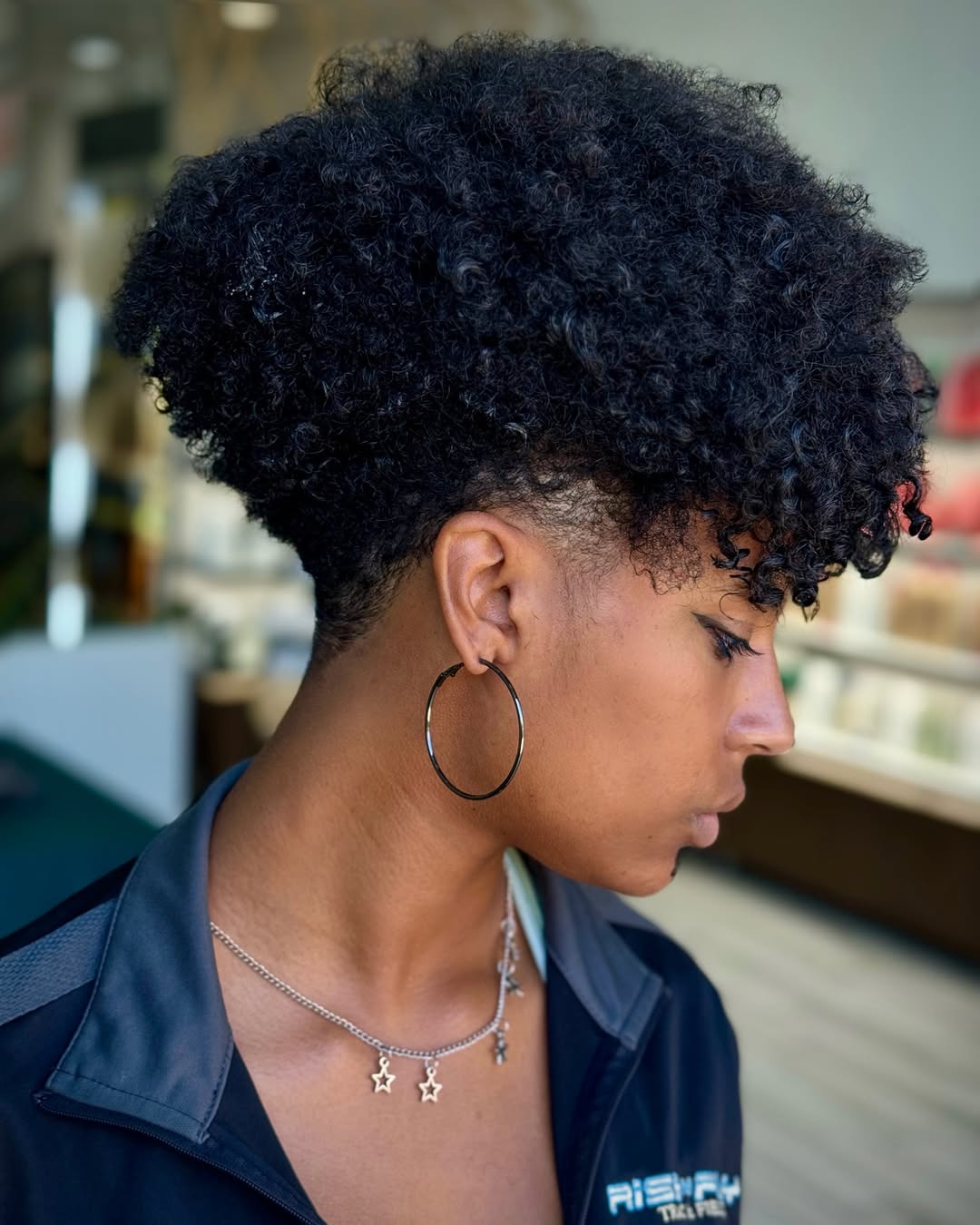 Asymmetrical Curly Frohawk