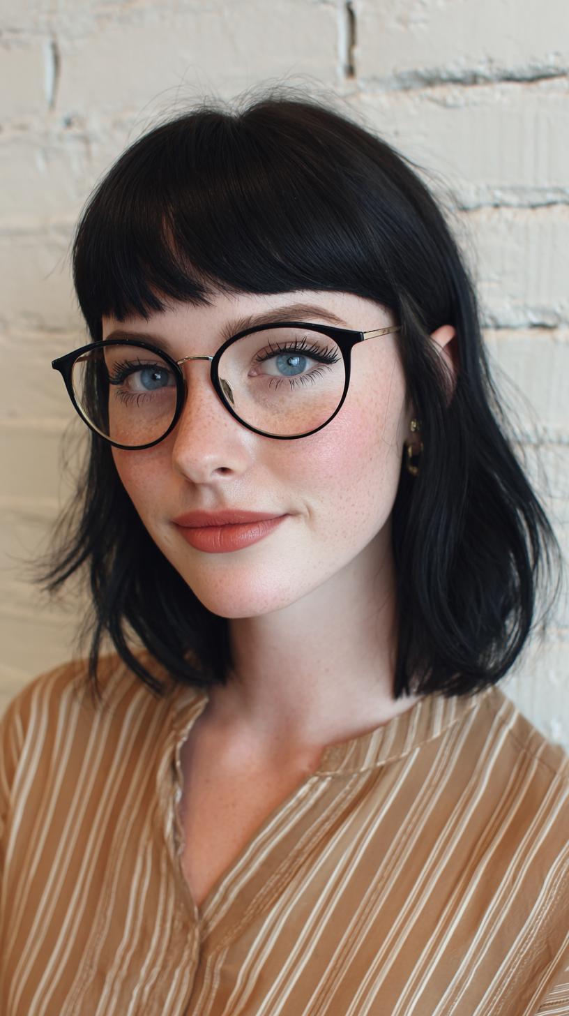 Chic Layered Bob with Bangs