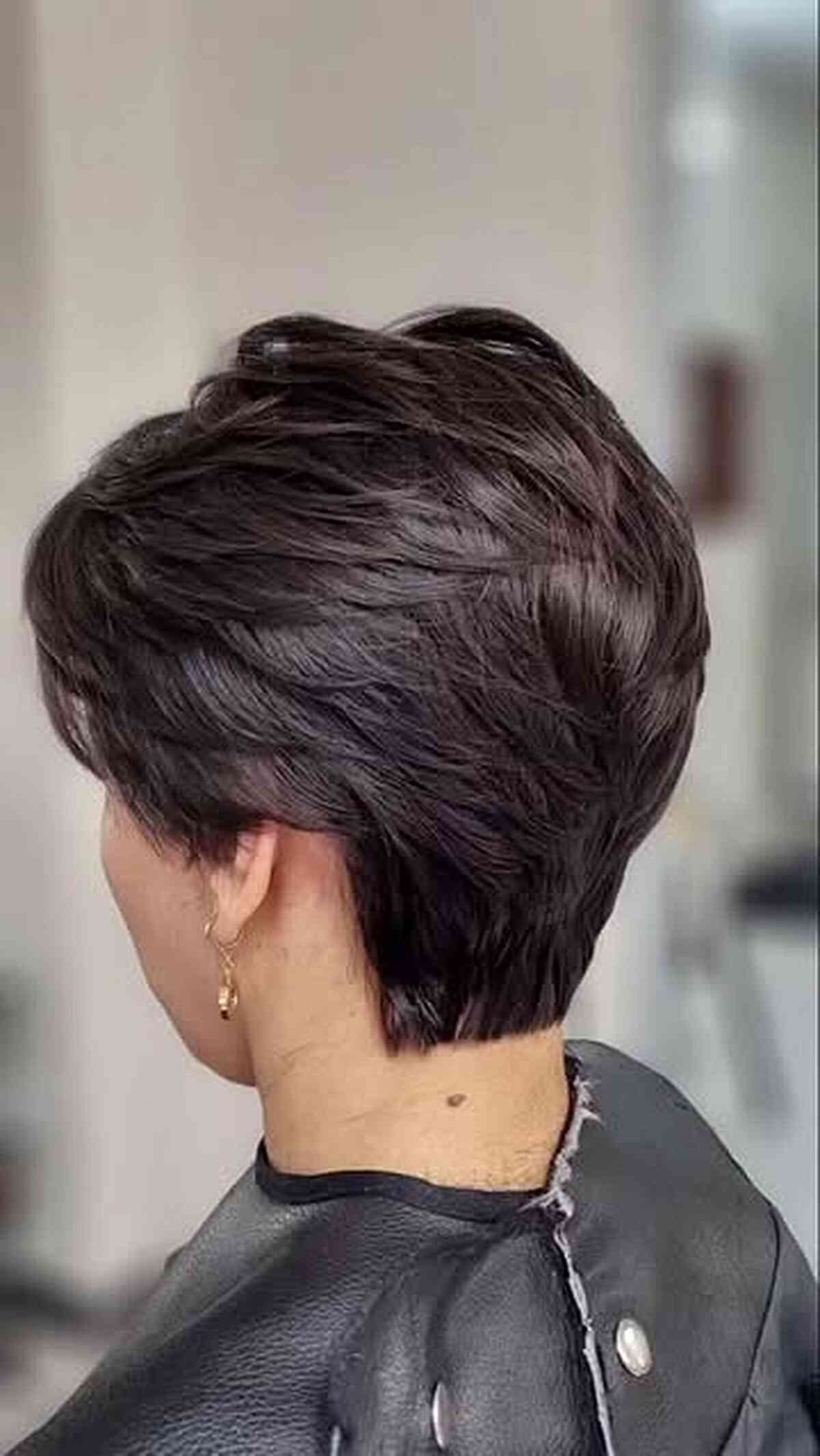 Chic Long Layered Pixie Cut