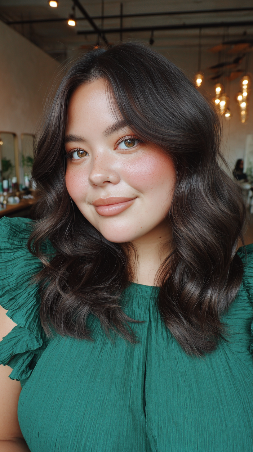 Chic Mid-Length Wavy Cut with Subtle Layers