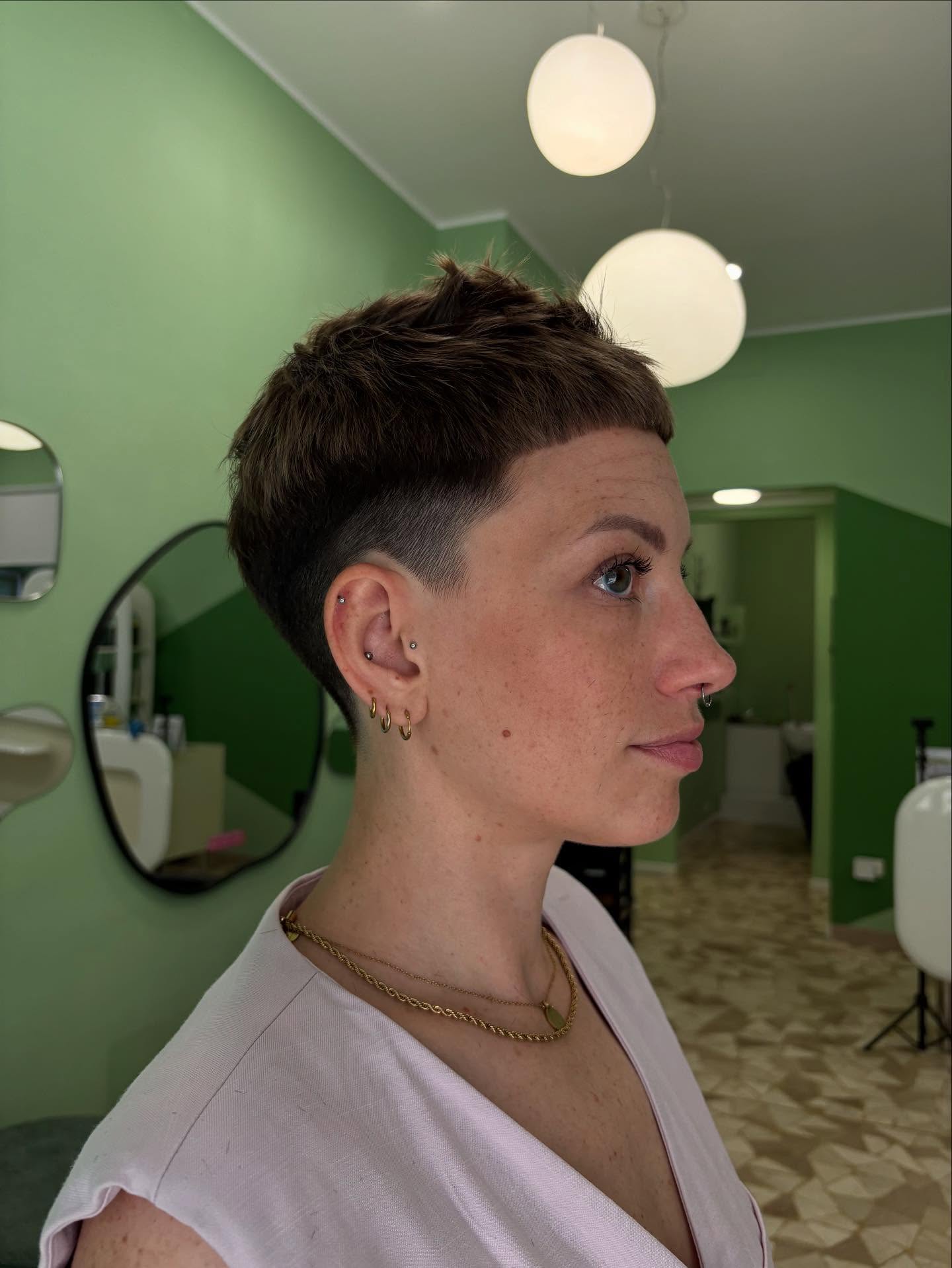 Edgy Shaved Sides and Textured Top Cut