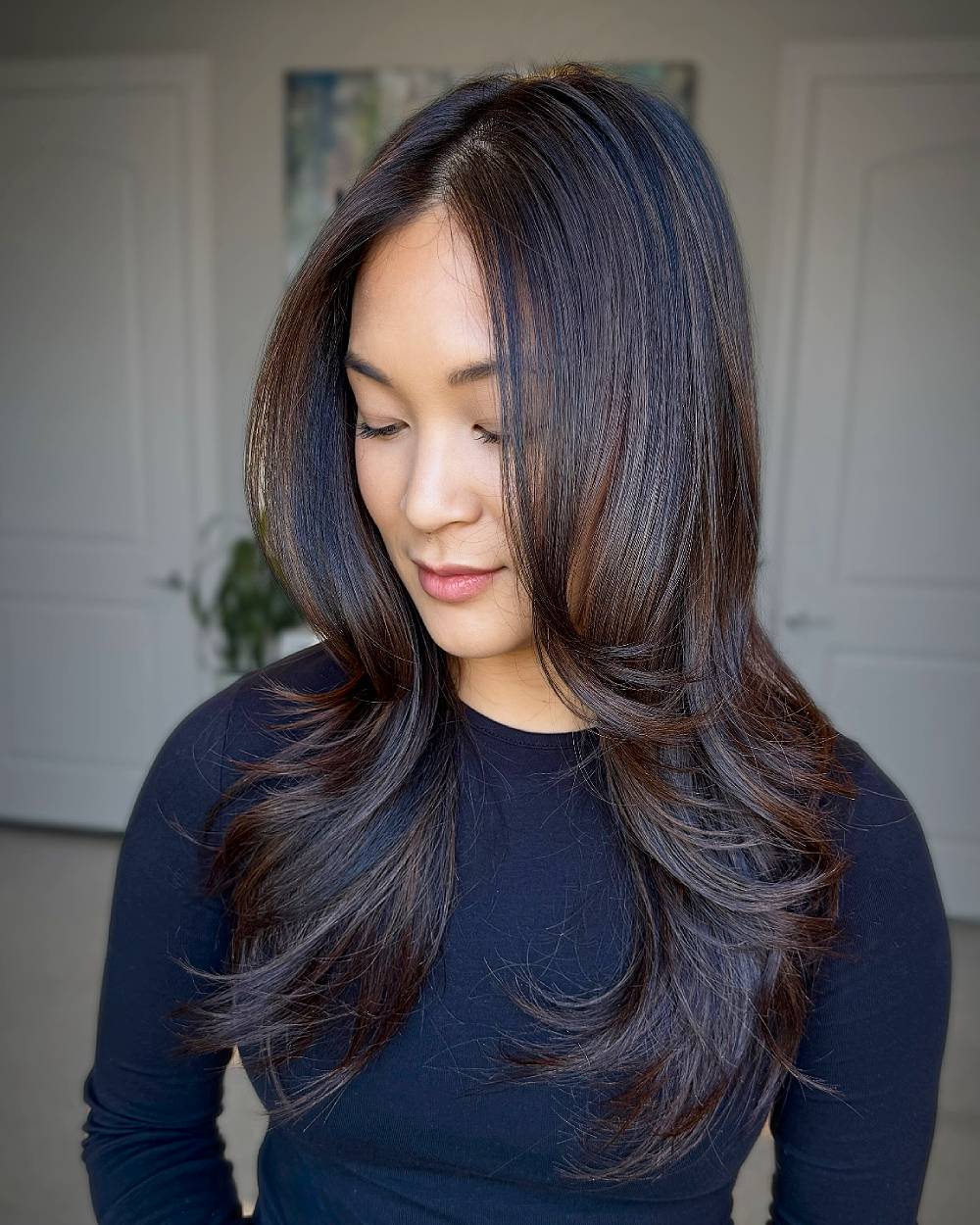 Elegant Chocolate Layers with Subtle Highlights