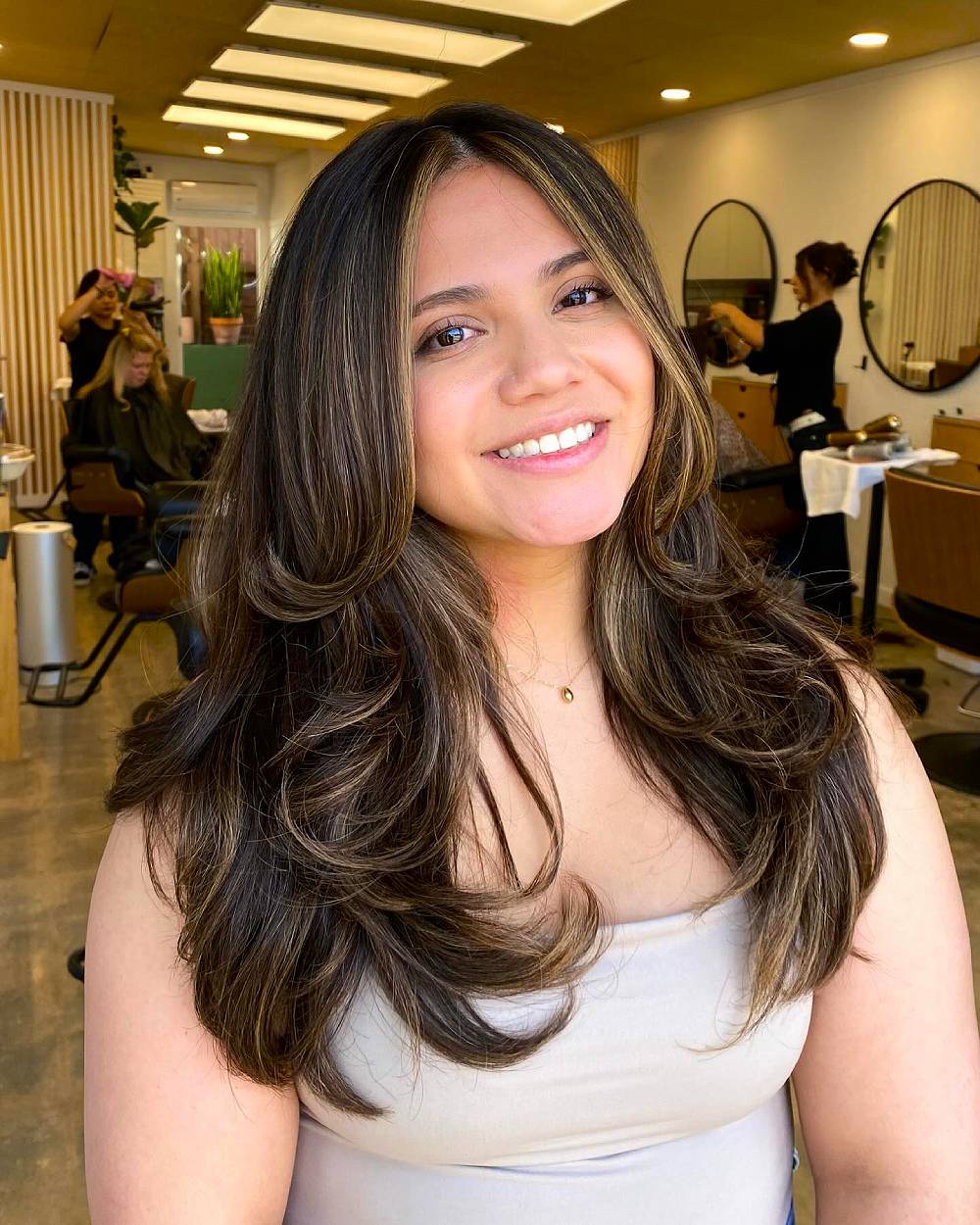 Gorgeous Dark Chocolate Layers with Caramel Highlights