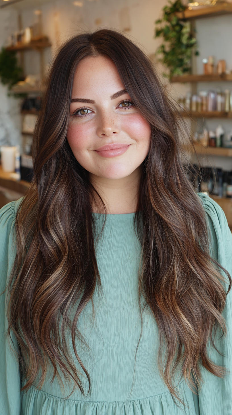 Long Layered Waves with Subtle Highlights
