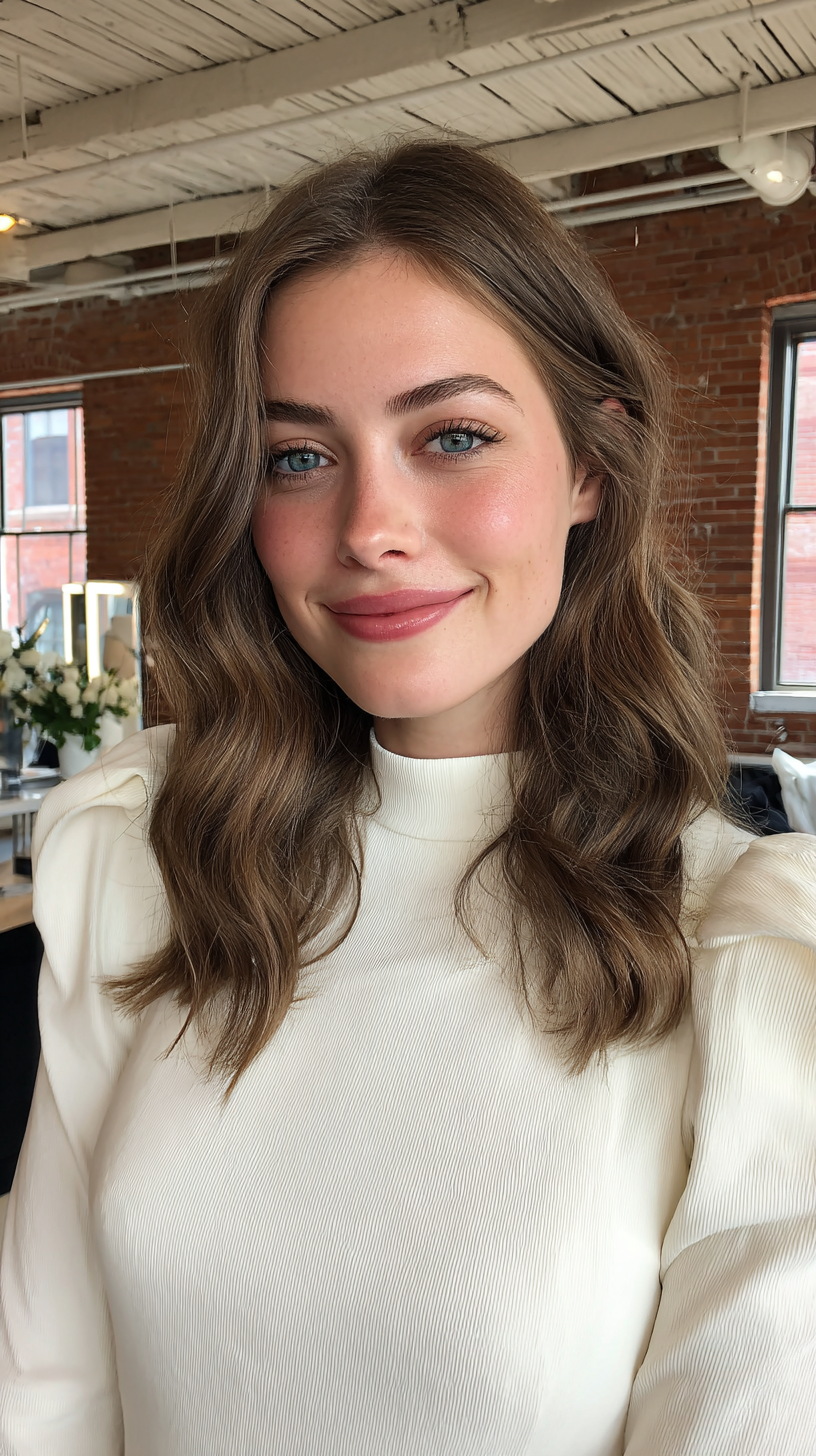 Modern Mid-Length Wavy Cut with Natural Volume