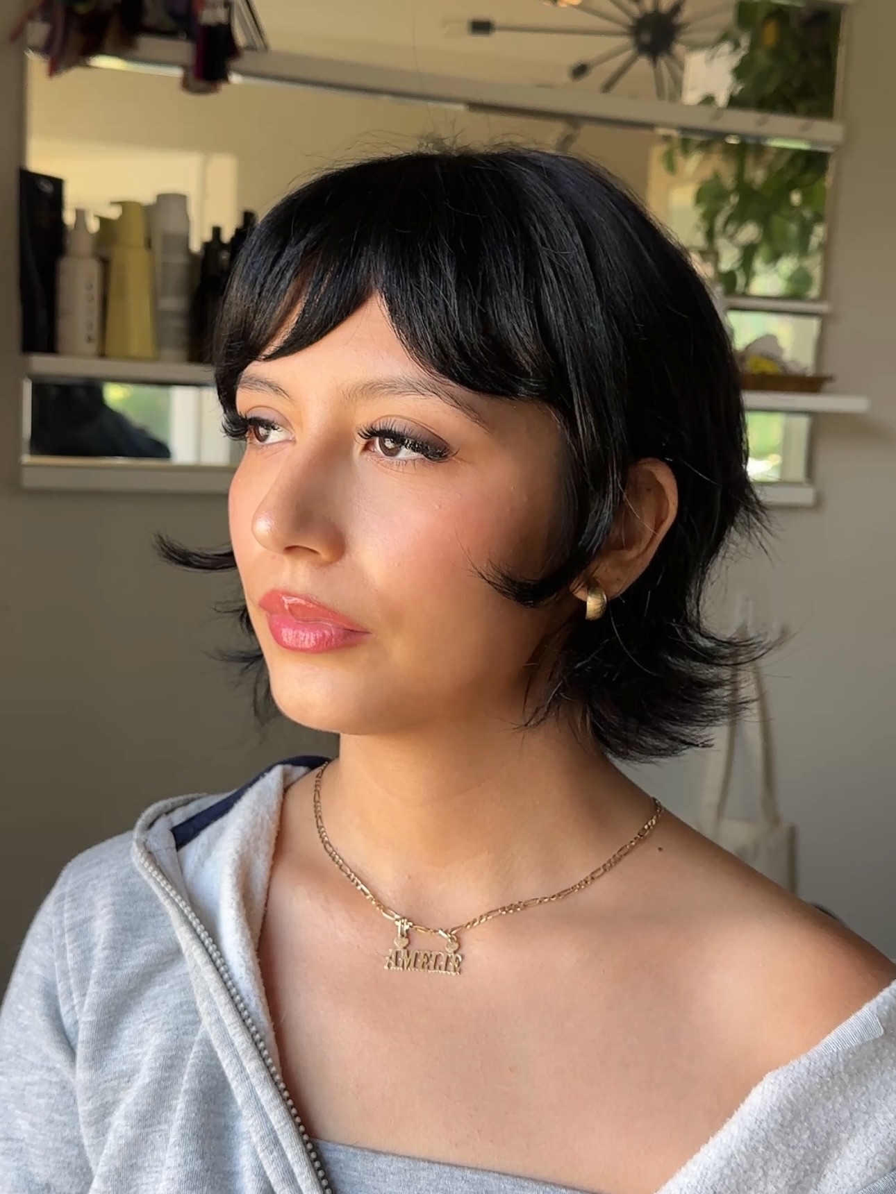 Modern Retro Curved Bob with Soft Bangs