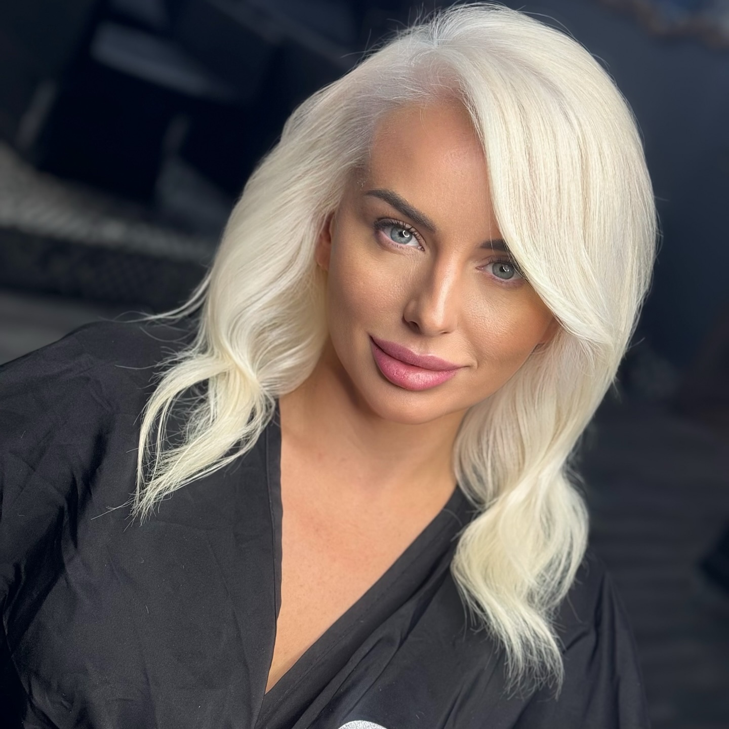 Platinum Blonde Cascading Waves