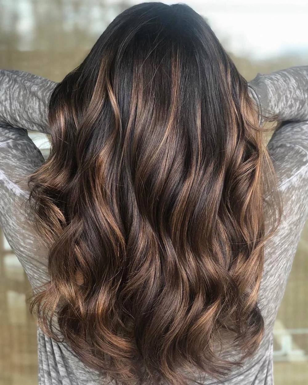 Rich Chocolate Curls with Subtle Caramel Highlights