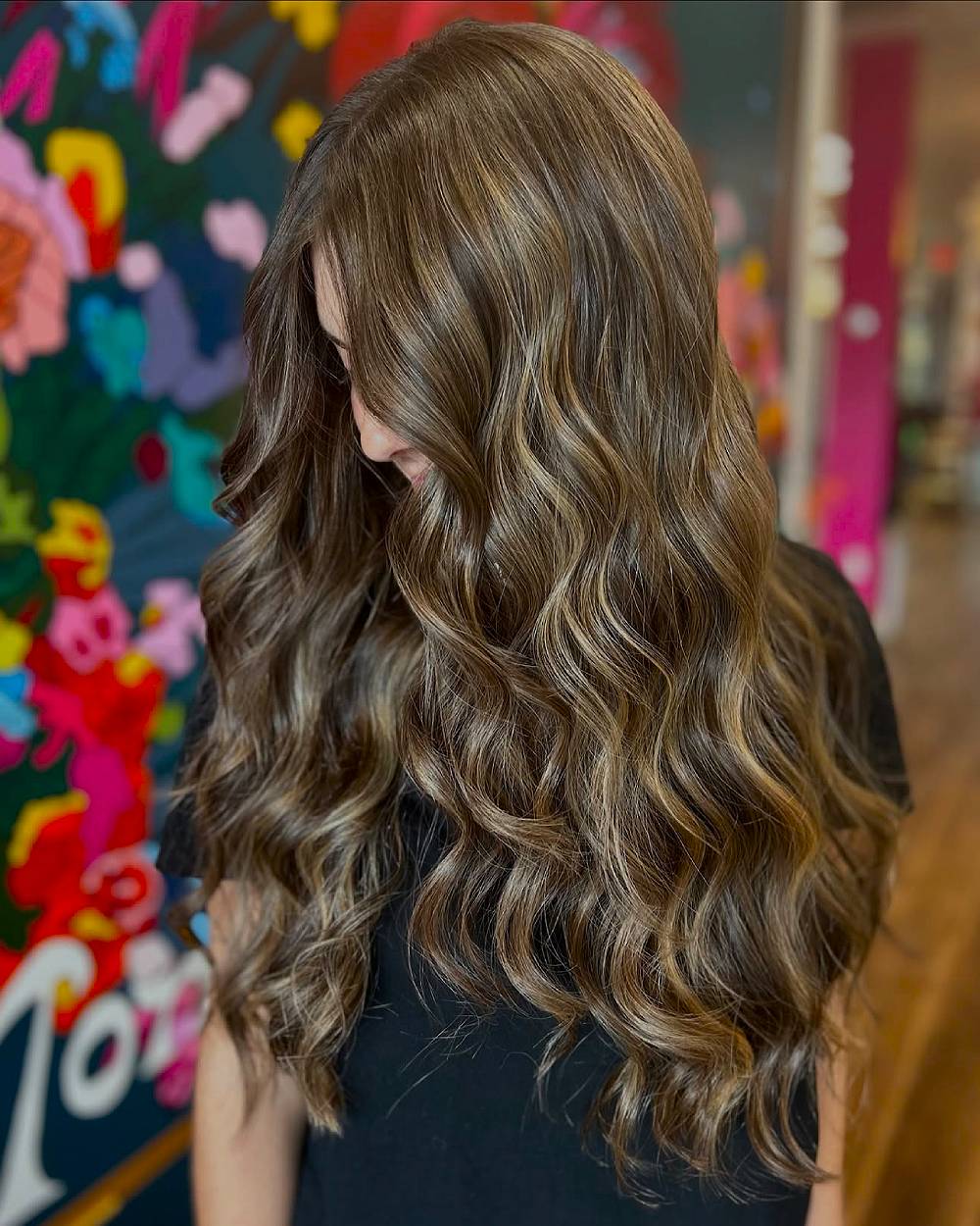 Rich Chocolate Waves with Luminous Caramel Highlights