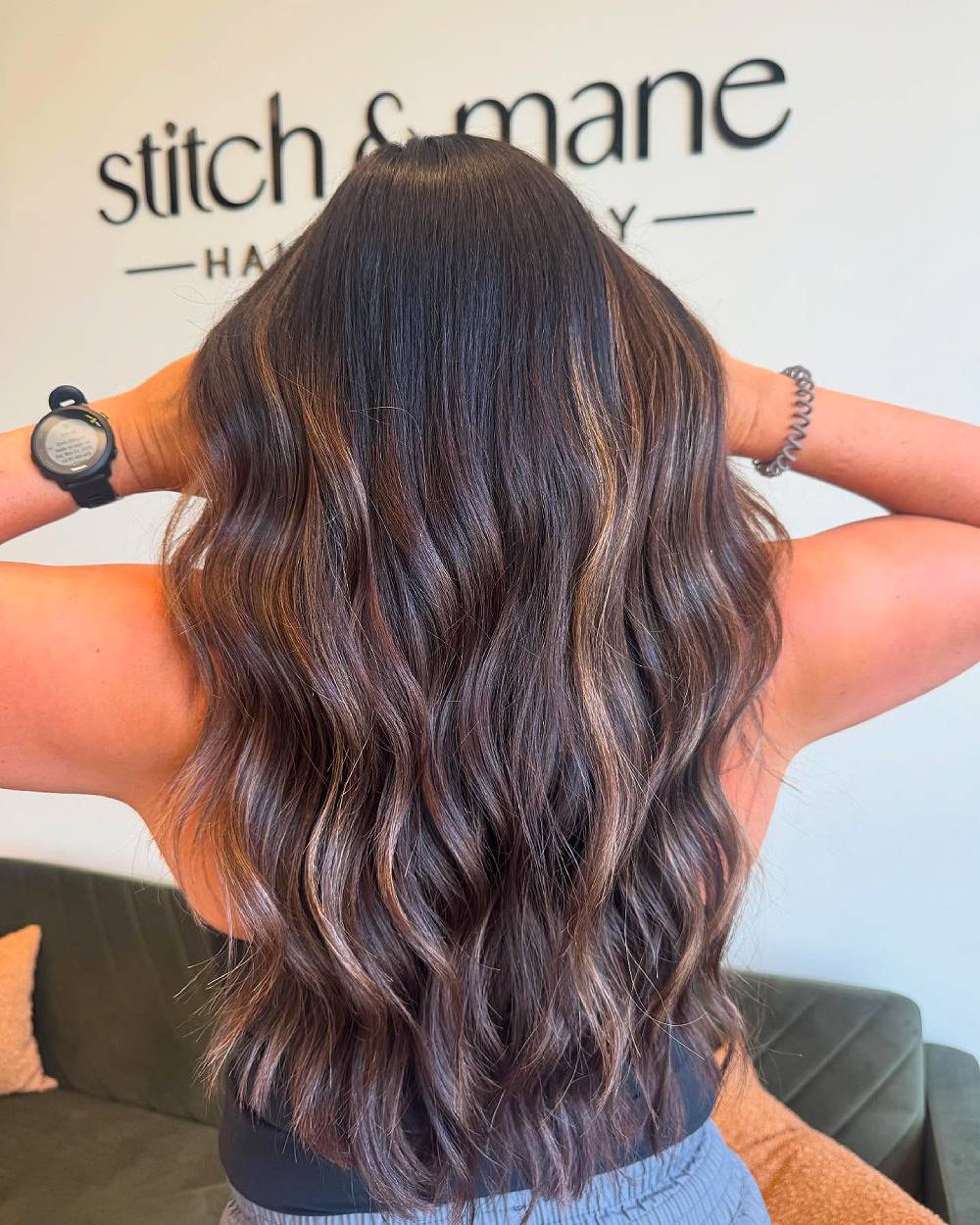 Rich Chocolate Waves with Subtle Caramel Highlights