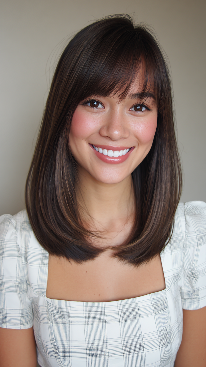 Sleek Blunt Cut with Face-Framing Layers