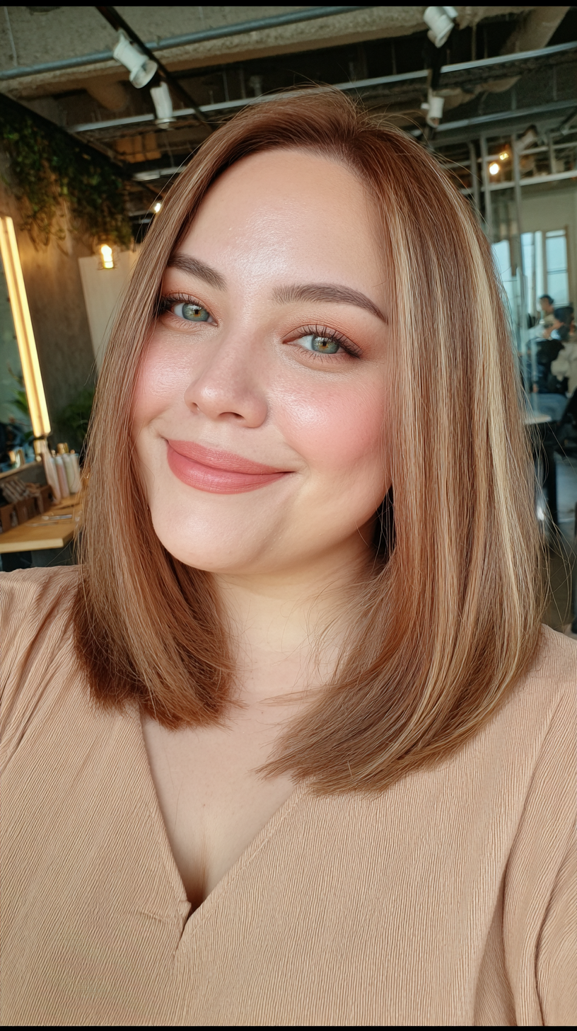 Smooth Blunt Lob with Subtle Highlights