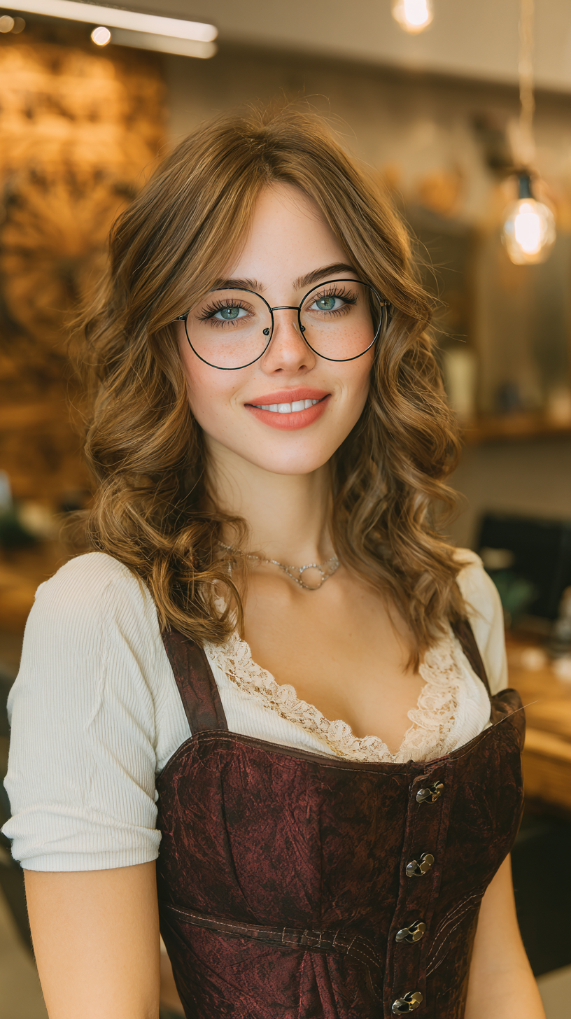 Softly Layered Mid-Length Wavy Cut with Defined Curls