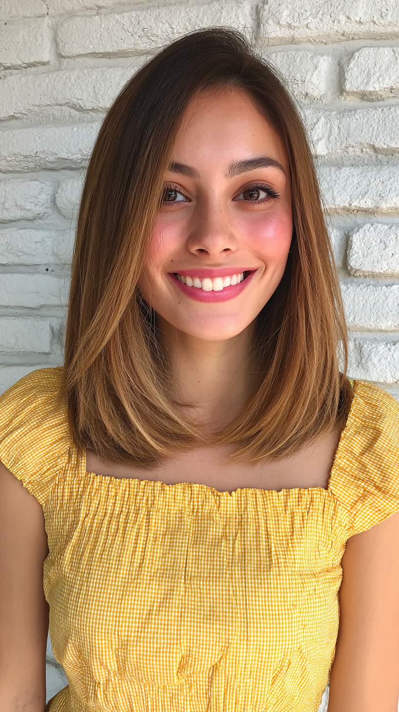 Stylish Shoulder-Length Layered Cut with Soft Texture