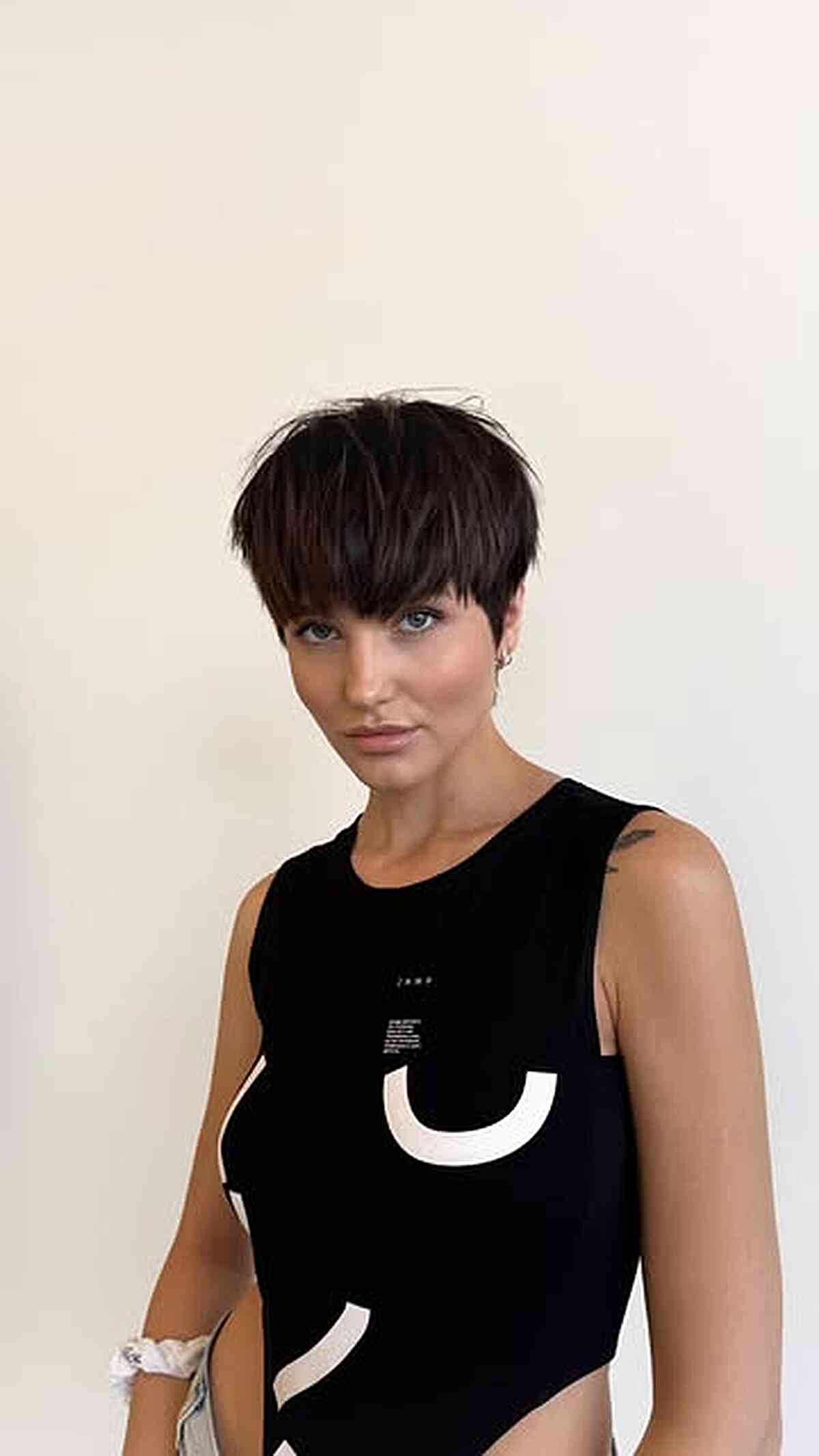 Trendy Pixie Cut with Soft Bangs