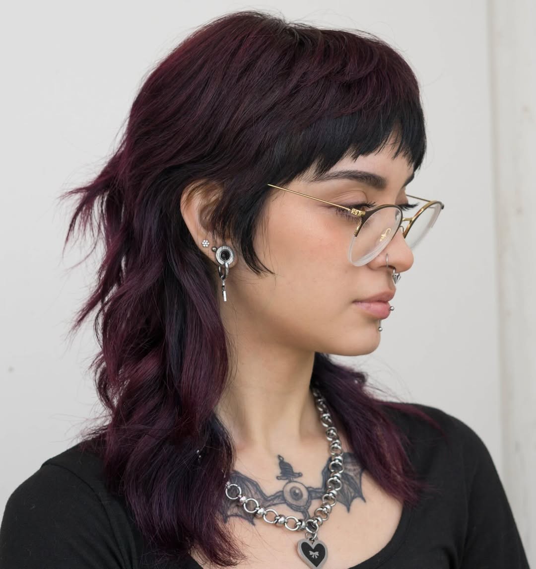 Deep-Burgundy-Waves-with-Choppy-Bangs