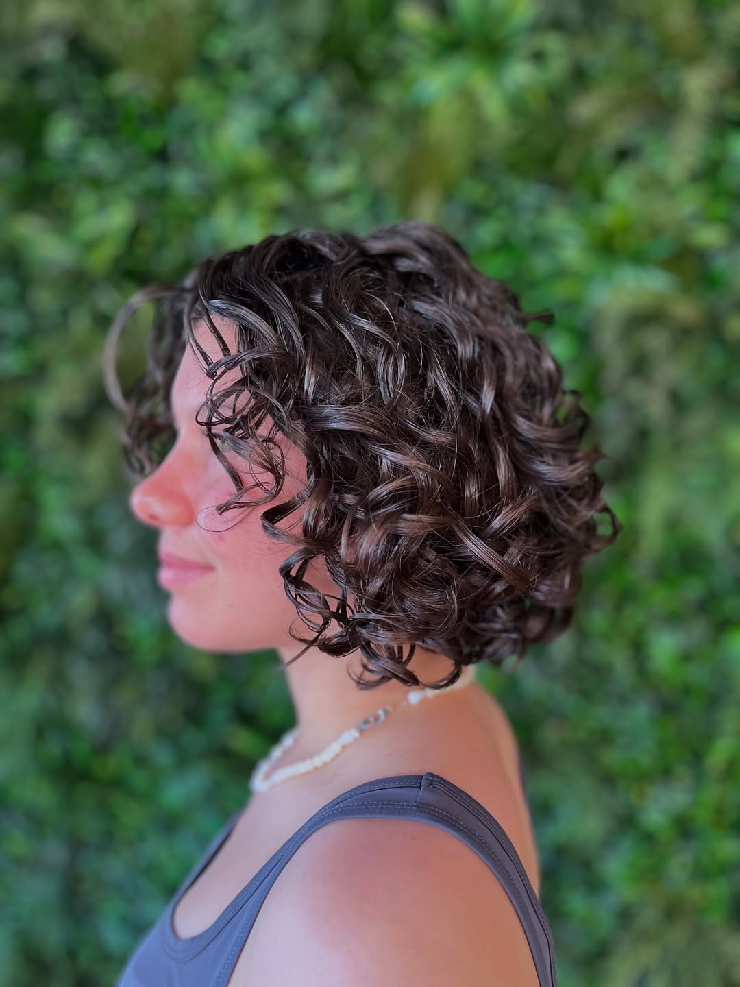 Deep Espresso Tousled Curls with Natural Highlights