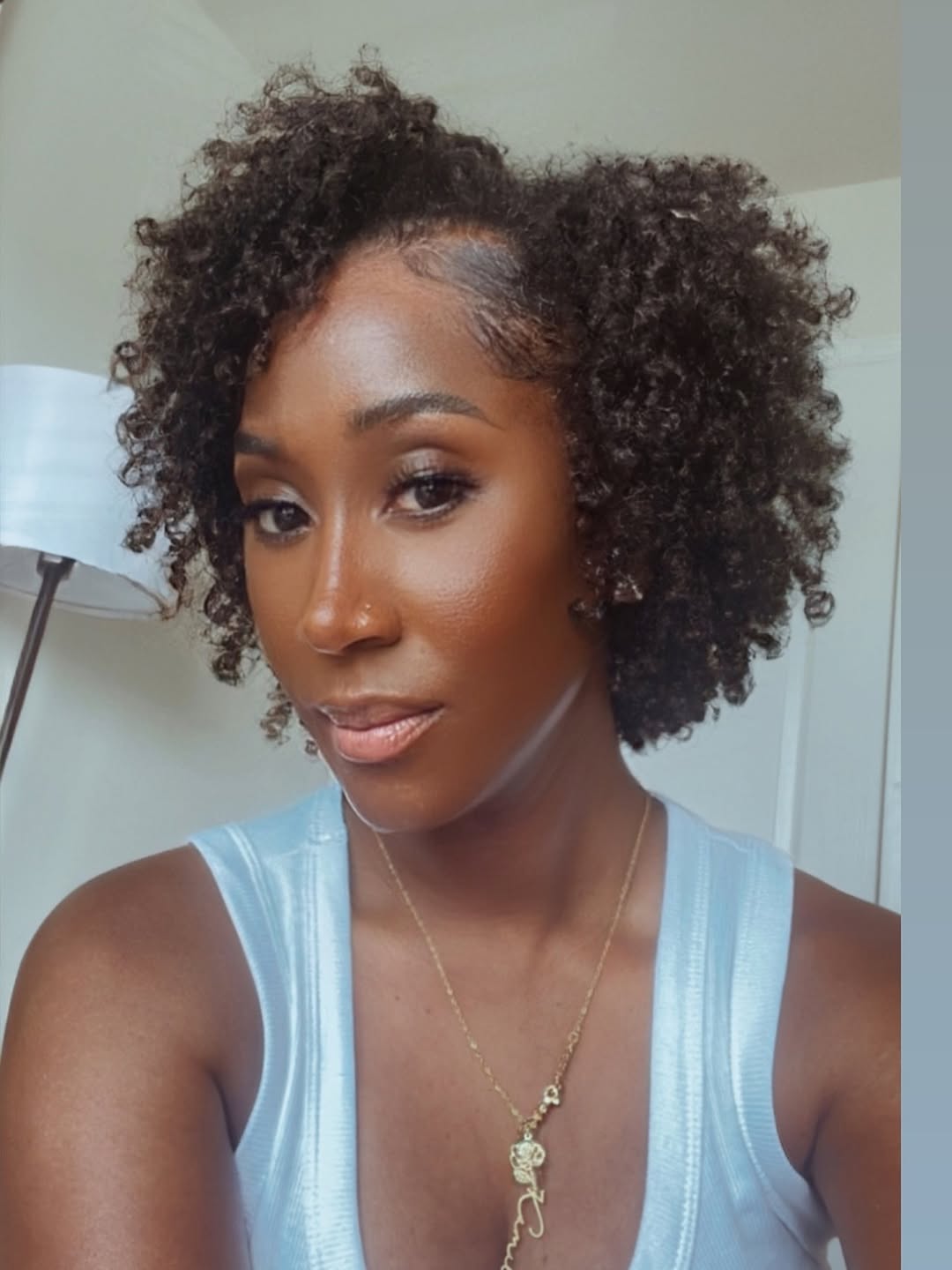 Effortless Natural Curly Bob