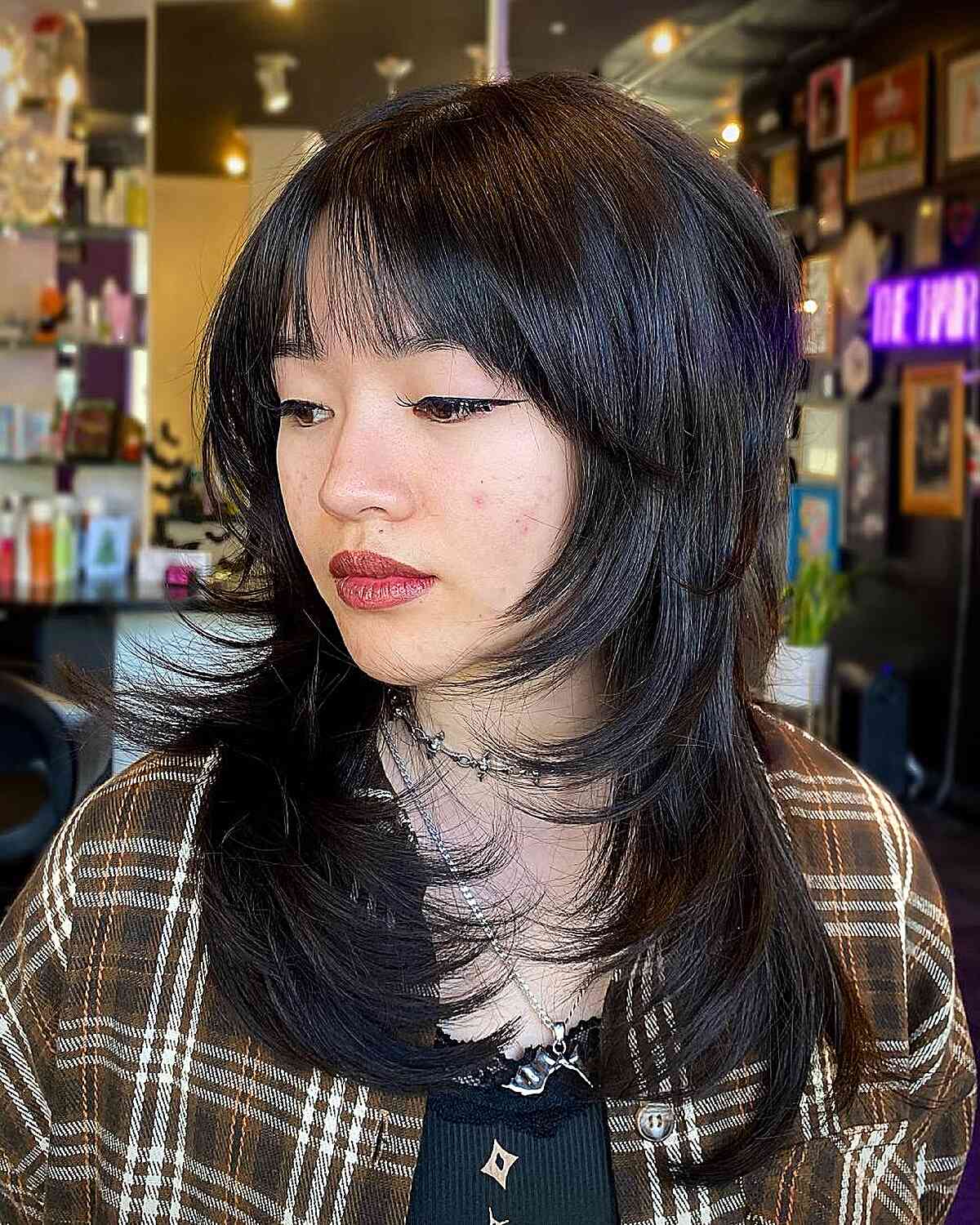 Modern Wolf Cut with Bangs
