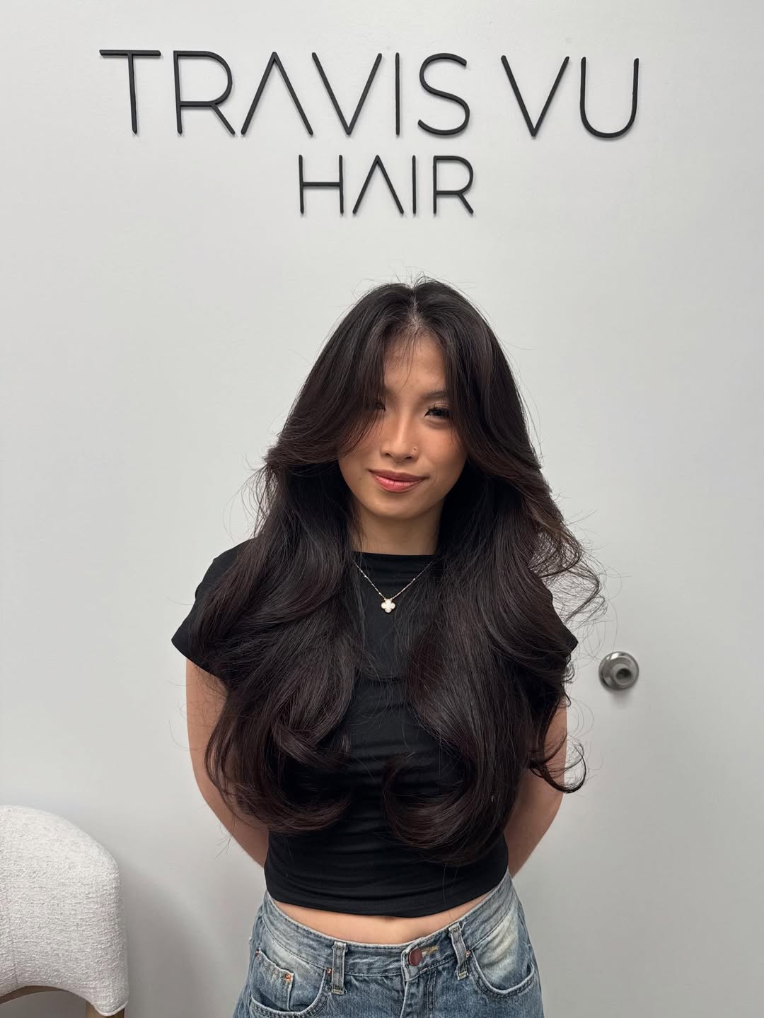 Sumptuous Dark Espresso Waves with Soft Feathered Layers