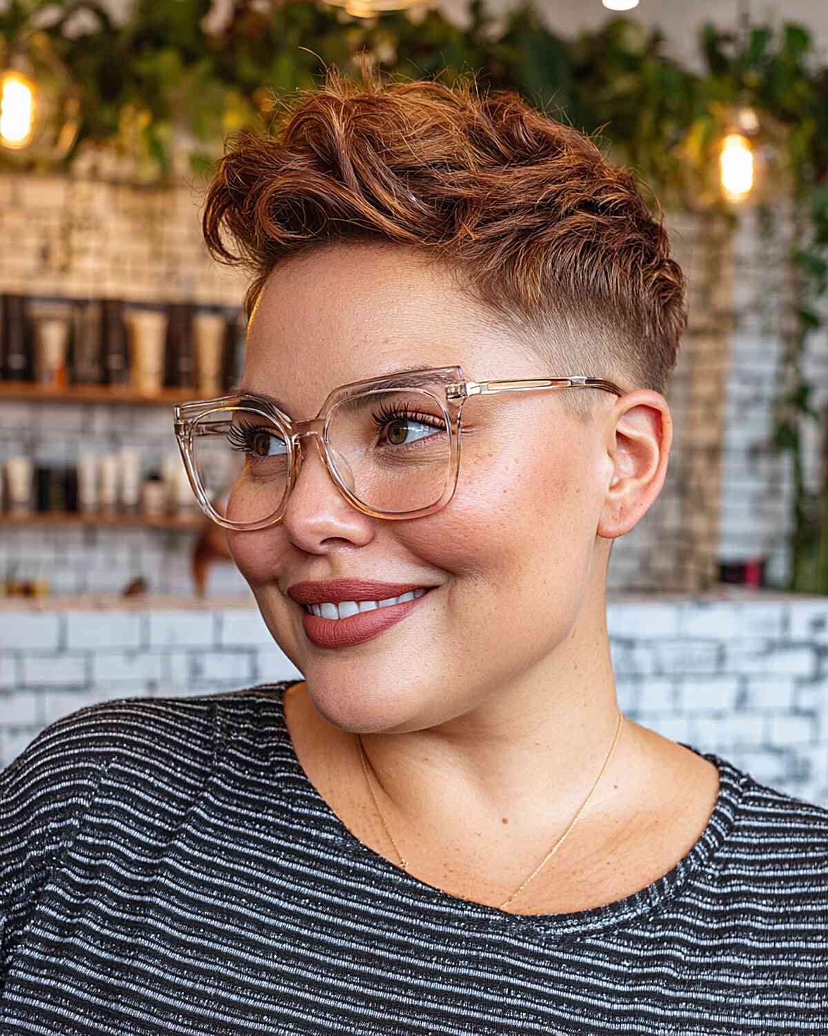 Textured Short Pixie Cut with Undercut