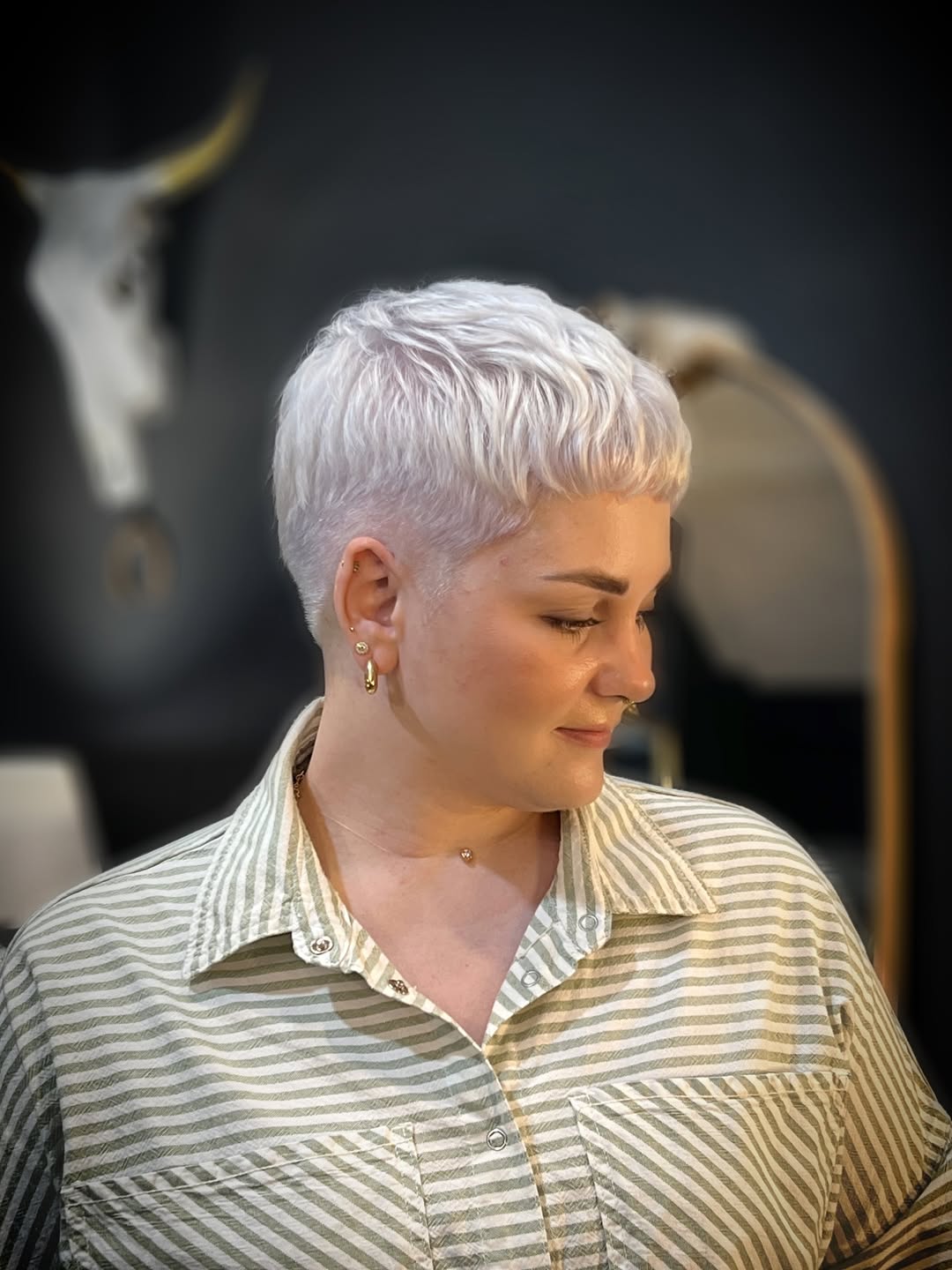 Striking Silver Textured Crop