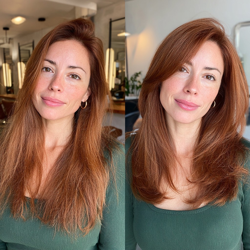 Copper-Toned Lustrous Mid-Length Layers