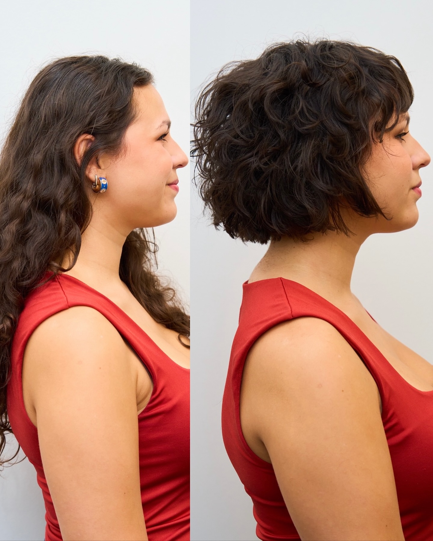 Dynamic Textured Curly Bob with Natural Volume